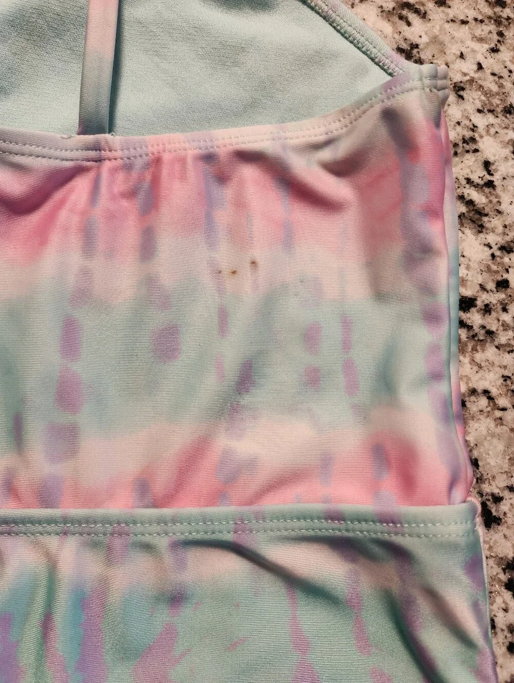Wonder Nation Pastel Tie-Dye One-Piece Swimsuit in Pink, Blue